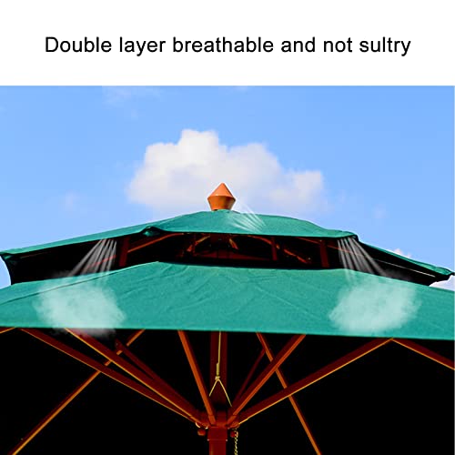 Parasol con manivela para mesa al aire libre y jardín resistente 7