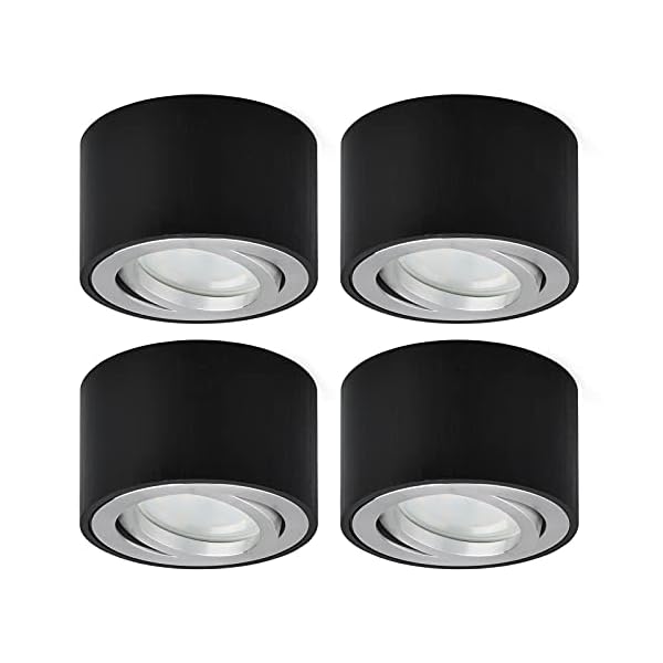 KYOTECH LED Aufbauspot Flach 230V Schwenkbar Ø80x50mm Downlight aufputz inkl. 5W LED Modul Deckenleuchte Aufputz…