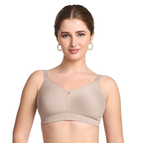 Image of TRYLO Riza T-FIT Women's Non-Padded,Non-Wired,Full Coverage,Seamless 100% Cotton Feel Fabric Bra Available in Multicolor