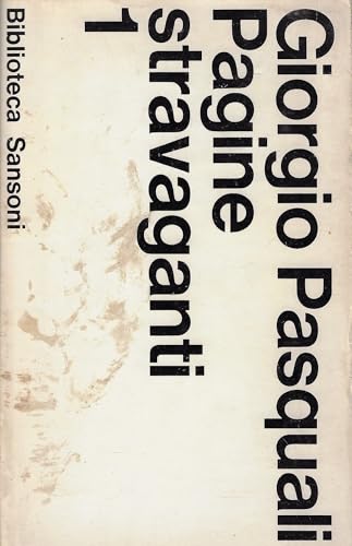  PAGINE STRAVAGANTI Volume primo
