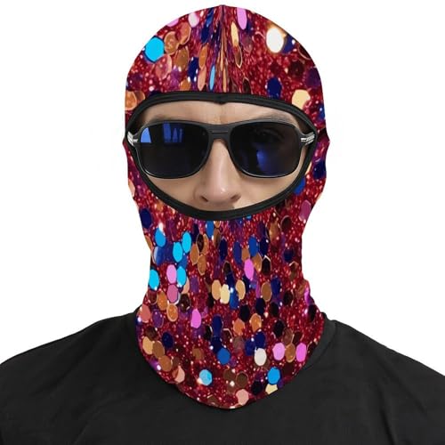 Pasamontañas para hombre y mujer con patrón glitter, máscara térmica para el rostro, ideal para clima frío, motocicleta y esquí miniatura 3