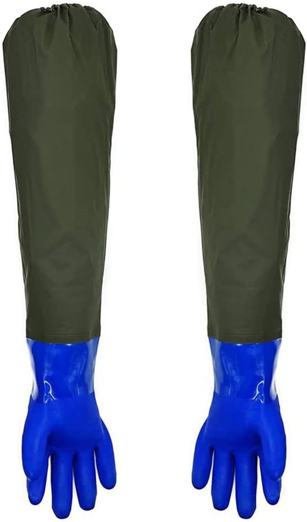 Wear-Resistant Gloves Waterproof Pvc Machinery Industry Fishery Long Sleeve Rubber Work