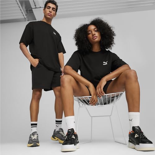 Image of PUMA Mens Better Classics Oversized Logo Crew Neck Short Sleeve Casual Tops Casual
