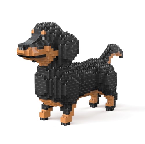 Atomic Building Miniatur-Bausatzfigur. Schwarzer Dackel, Modell 2.