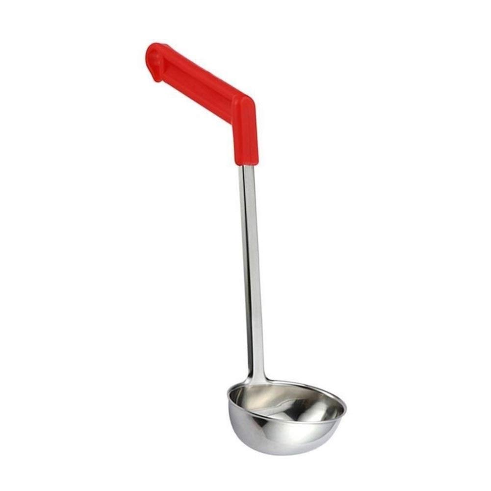 Louches à soupe poignée courbée en acier inoxydable pour grande cuisine