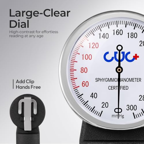 Image of CUG Aneroid Sphygmomanometer, Manual Blood Pressure Cuff Manual (Dual Cuff)