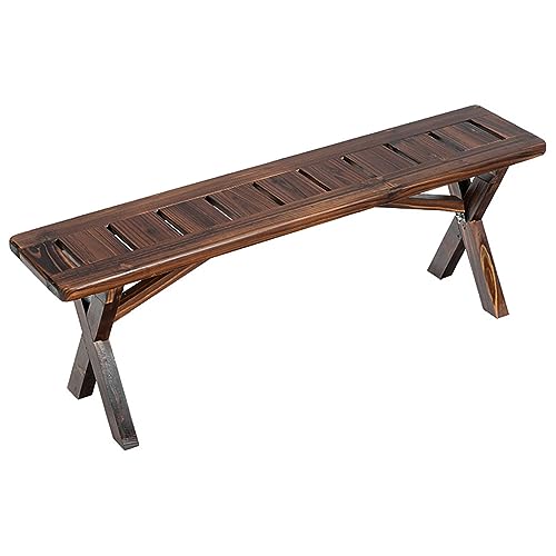 Banc de patio rustique pour une décoration de campagne en bois
