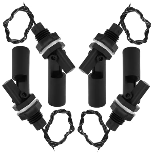 FAELNK Interruptor Flotante Sensor de Nivel de Agua 4 PCS Sensor Nivel de Liquido Interruptor de Nivel de Agua para Piscina de Tanque Peces Sensor Nivel Agua Interruptor Nivel Agua Negro (Negro)