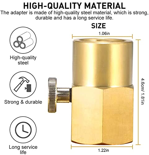 Farwind Home Use Soda Refill Bottle Co2 Cylinder Cartridges, Adapter Refills Connector Kit Cga320 To Tr21-4, Thread Set Replacement Accessories For Soda Machine Tank, Gold #TOP1