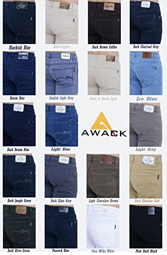 Image of Strechable Denim Regular Fit Mid Waist Light Weight Soft Feel Stretchable Denim Jeans Pant for Men