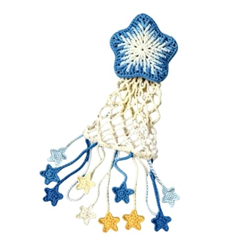 Porte-bouteille au crochet avec pochette à pompon et poignée pour le sport