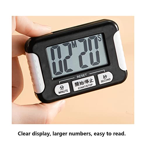 Chronomètre numérique avec grand écran LCD pour cuisson et leçons - 6