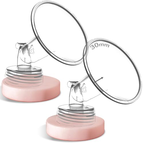 Image of Nenesupply 30mm 2 pc Flanges Compatible with Spectra S2 S1 9 Plus Synergy Gold Breastpump Replacement to Spectra Pump Parts Flange Accessories Wide Mouth Work with Valve Backflow Protector Bottle