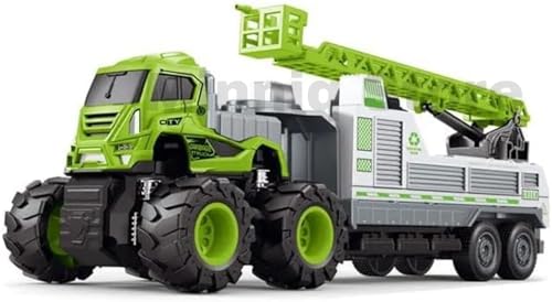Image of Sanitation Combo Truck 1:43 Metal Toys Alloy Diecast Truck Set Toy, Diecast Miniature Car Model Best Birthday Gift for Kids [Multicolor =Pack of 2 Truck]