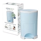 Diaper Dekor Plus Hands-Free Diaper Pail | Soft Blue | Easiest to Use | Just Step – Drop – Done | Doesn’t Absorb Odors | 20 Second Bag Change | Most Economical Refill System |Great for Cloth Diapers