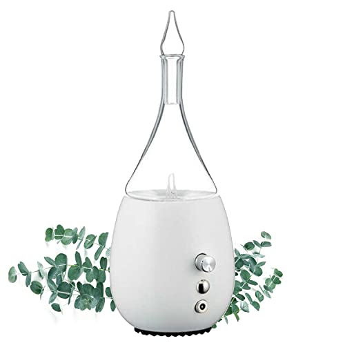 Raindrop 3.0 Nebulizing Diffuser for Essential Oil/Aromatherapy by Organic Aromas with Touch Sensor and MagConnect-Style Electrical Cord and Adapter. (White)