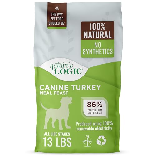 Image of NATURE'S LOGIC Dry Dog Food - Turkey Meal Feast Dry Kibble, 13 lb