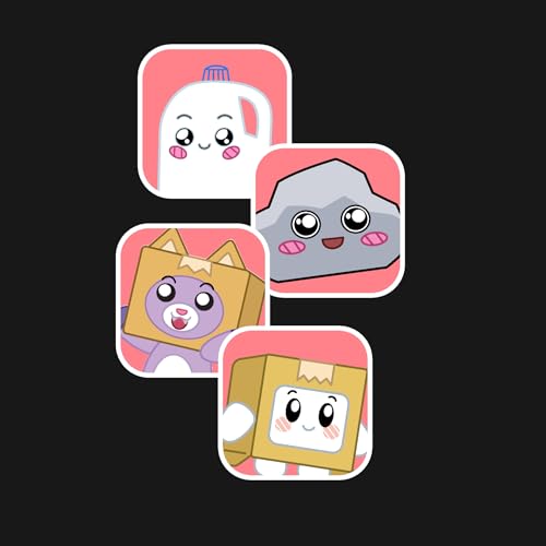 Bioworld LankyBox Characters Youth Black Jogger Pants2