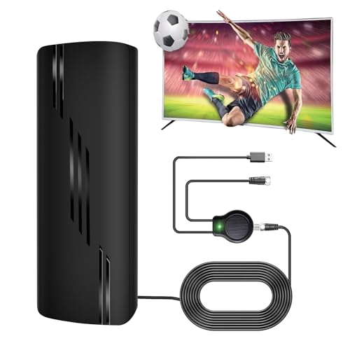Digital TV Antenna, 1200+ Miles Range, with Signal Booster and 36ft Cable