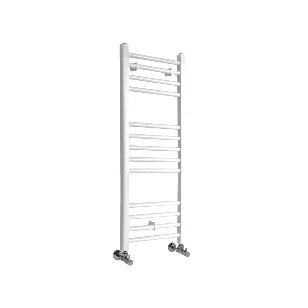 Milano White Ive - Straight Heated Towel Rail 1000Mm X 400Mm