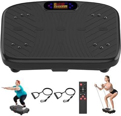Vibration Plate Exercise Machine, Vibration Plate Platform for Lymphatic Drainage, 200 Adjustable Speeds Power Shaping Vibrating Plate Helps Weight Loss, Shaping, Max Weight 450 Lbs Vibration Plate Exercise Machine, Vibration Plate Platform for Lymphatic Drainage, 200 Adjustable Speeds Power Shaping Vibrating Plate Helps Weight Loss, Shaping, Max Weight 450 Lbs