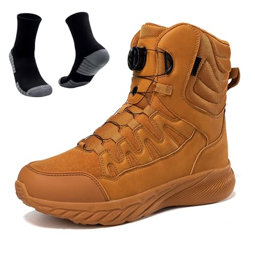 Tactical Combat Boots | Waterproof, Lightweight, Slip-Resistant Hiking Boots for Outdoor, Work, and Military