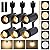 12W Track Lighting Heads, H Type Track Lights With Remote ,Stepless 10-Color LED Track Lighting Dimmable, 2700K-6500K Adjustable, Zoomable 15°-60° Beam Angle, Timer For Artwork,Accent 6 Pack, Black