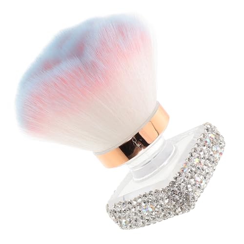 Operitacx Cepillo para Polvo de Uñas Material Sintético y Plástico Cabeza Redonda y Cerdas Suaves para Pedicura Cómoda y Aplicaciones Estilo Seta