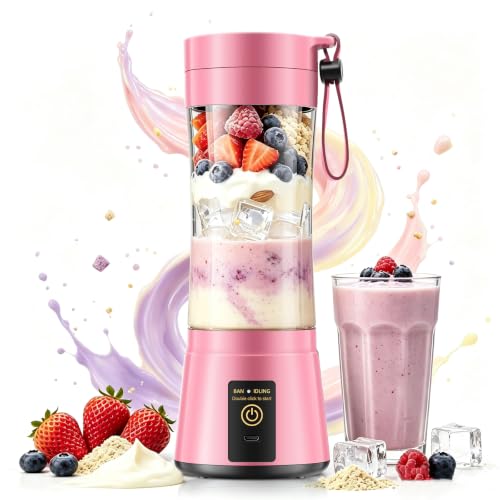 Image of Personal Size Portable Blender Make Smoothies - Mini Blender 12oz Juice Cup