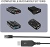Cable USB a RJ11 para detector de radar de 5 pies | Compatible con Escort Passport 9500ix/Beltronics/Uniden R1 R3 R7, cable de alimentación y carga 6