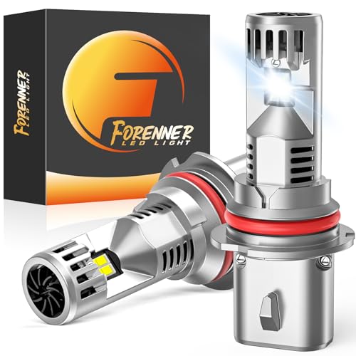 Fahren Upgraded 9007/HB5 Light Bulbs,33000LM 900% Brighter 6500K Cool White, 1:1 Mini Size IP68 Waterproof 9007 Fog Lights, Quick Installation, Pack of 2