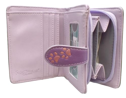 Shag Wear Puppy Love Small Dog Wallet for Women and Teen Girls Vegan Faux Leather Purple 4.5"2
