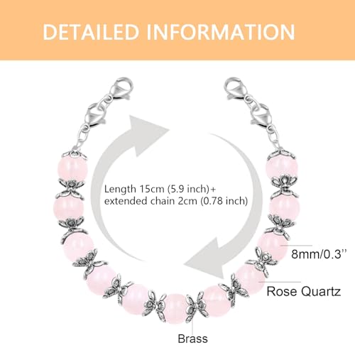Image of Interchangeable DIY Semi-Finished Medical Alert Bracelet - 8mm Natural Stone Bead Adjustable Dual-Use Bracelet - YA5062