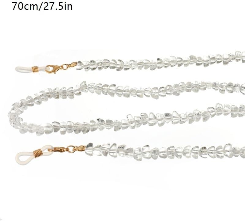Retro Crystal Beaded Eyeglass Chain Hanging Neck Rope Sunglasses Accessories
