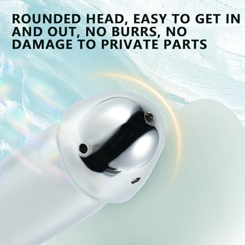 Image of AMAZBEE Metal Shower Enema Douches for Men Anal Vaginal Irrigator Women Portable Vaginal Douche Adult SM Butt Plug Dildo Enema Shower Hose Attachment (Large)