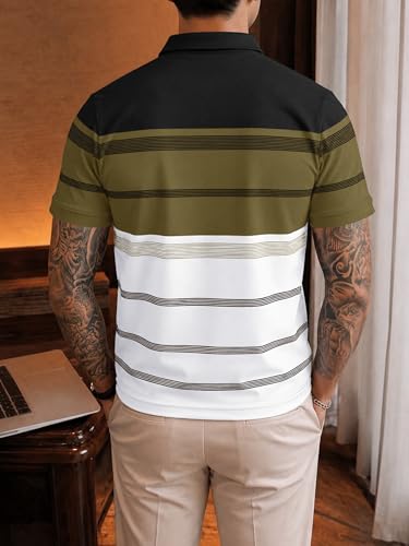 Image of Noble Monk Men's Regular Fit Polo Neck T-Shirt | Half Sleeve