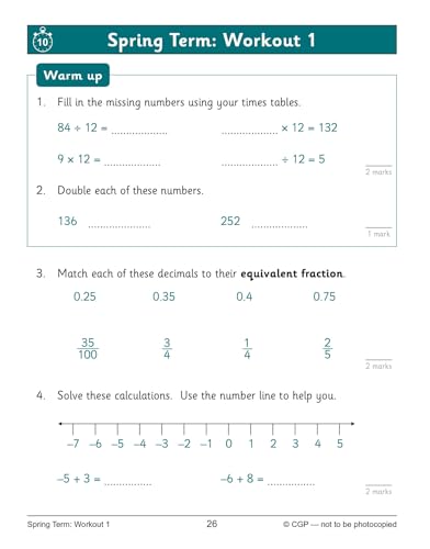New Ks2 Maths 10 Minute Weekly Workouts