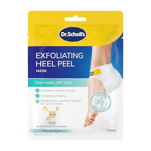Dr. Scholl's ExpertCare Exfoliating Heel Peel Foot Mask for Visibly Softer and Smoother Heels, Clinically Proven - 1 Pair