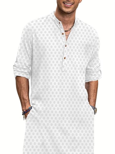 Image of BE ACTIVE Cotton Kurta for Men | Traditional and Classy Design | Indian Kurta | Full Sleeve Kurta