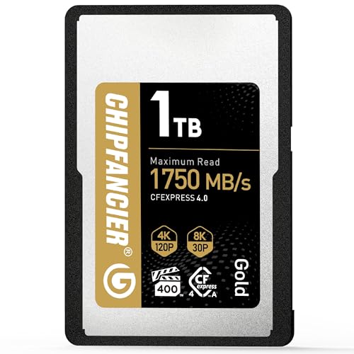 CHIPFANCIER 256GB CFexpress 4.0 Type AJ[h ő1,750MB/b ǂݎ葬x & 1750MB/b ݑx ^CvA [J[h RAW 4K/8KrfI^p Sony Alpha Sony FXJ