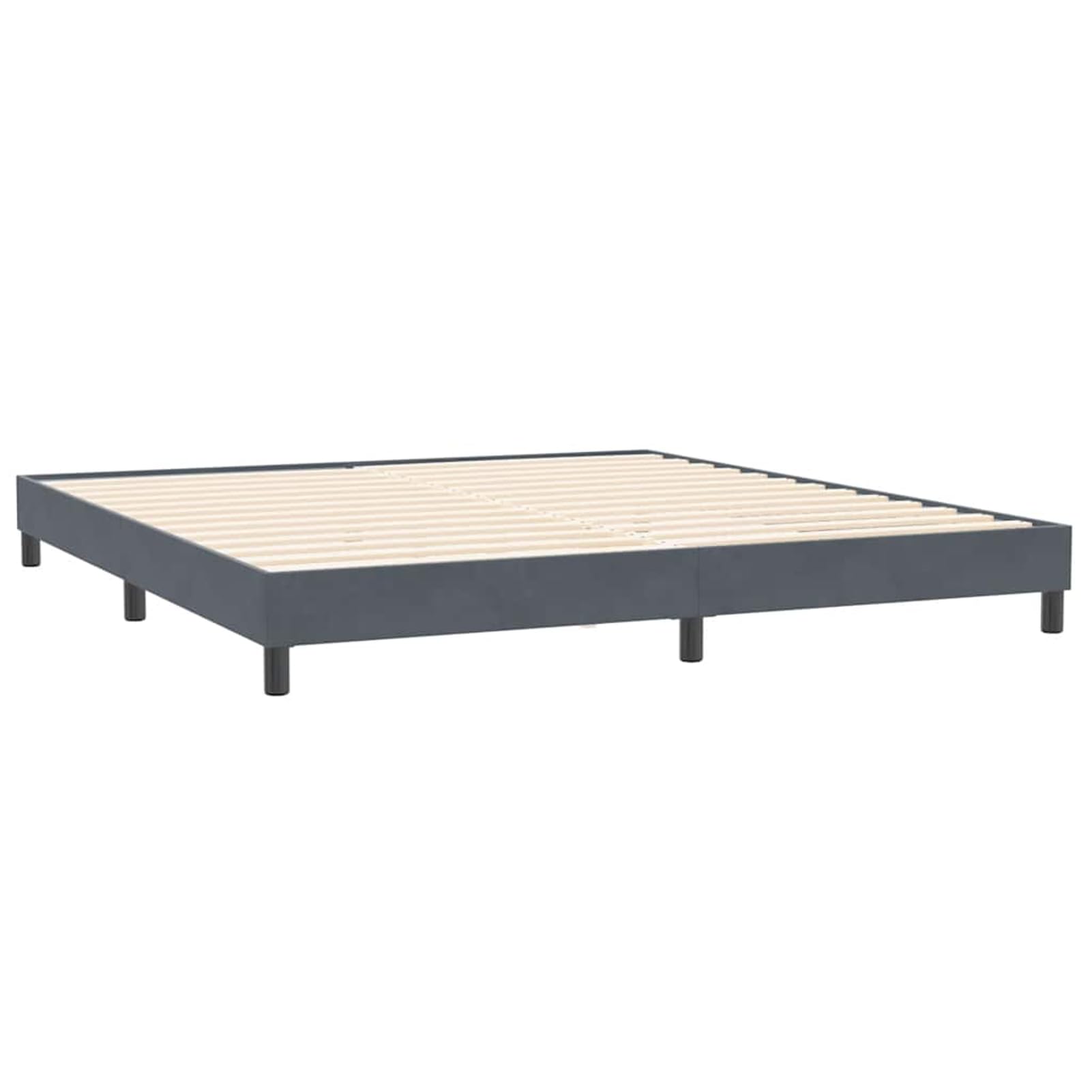 ATOMSTACK MAKER Letto a molle, 180 x 210 cm, con materasso a molle insacchettate, rivestimento in velluto grigio scuro, testiera regolabile in altezza e cuscino traspirante lavabile, per camera da