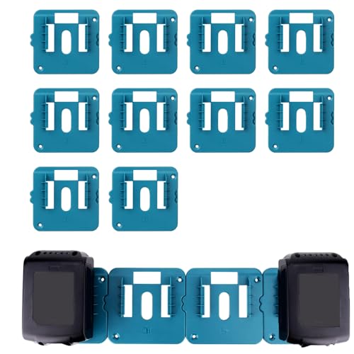 (10 Pack) Battery Holder Fit for Makita 18V Battery, Wall Mount Batteries Storage Organizer for Work Van, Shelf, Toolbox for BL1860 for BL1850 for BL1840 for BL1830 BL1860 BL1850 BL1840