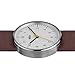 Braun Mens 3-Hand Analogue Quartz Watch, White Dial and Brown Leather Strap, 38mm Stainless Steel Case, Model BN0021WHBRG.
