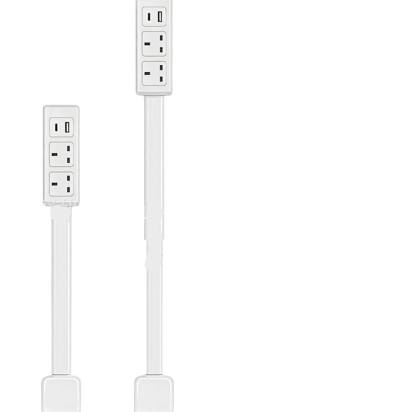 Steckdosen-Verlängerungsstab, drehbarer Stecker, ausziehbar for schwer zugängliche Steckdosen hinter Sofas, Nachttischen, Schreibtischen und mehr(Type G)