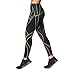 CW-X Women's Endurance Generator Joint and Muscle Support Compression Tight, Black/Pastel Rainbow, X-Small
