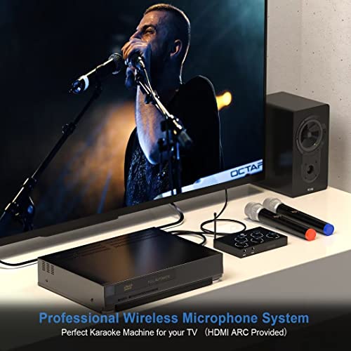 Rybozen K203 Digitnow!Portable Karaoke Microphone Mixer System Set, With Dual Uhf Wireless Mic, Hdmi-Arc/Optical/Aux & Hdmi In/Out In Singing Receiver For Smart Tv thumb #1