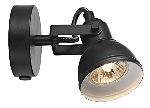Lumière murale Unique Industriel design Noir mate Light spot Switched Wall par Happy Homewares Cover