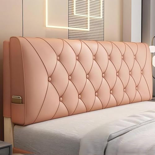 Funda de cabecero de cama de matrimonio, con elástico y protección para camas dobles, tela técnica que no se limpia y se adapta a tamaños estándar de cabecero, color gris oscuro
