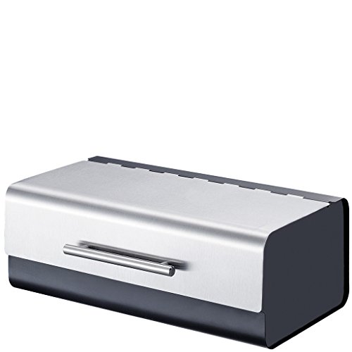 Laroom Panera, Acero Inoxidable, Negro y Metal