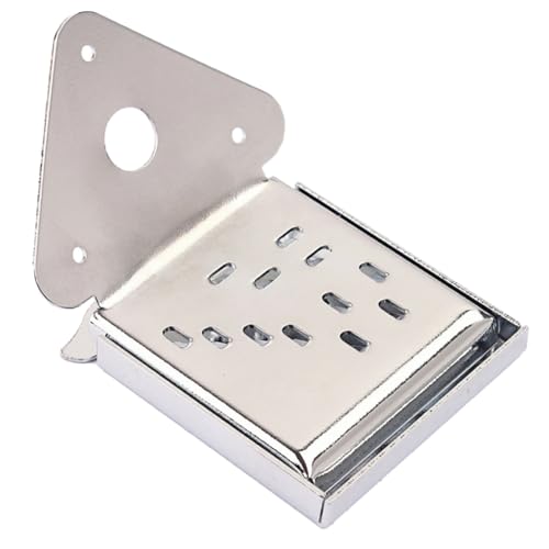 HANABASS Metal Triangle Mandolin Tailpiece with Screws Upgrade Your Mandolin Tone Volume Sustain for String Changes Decorative Silver Guitar Parts